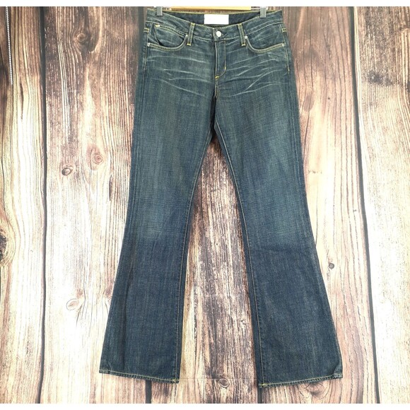 Paper Denim & Cloth Womens Dark Blue Bootcut JEANS Size  31 X 34 Made in USA - Picture 1 of 7